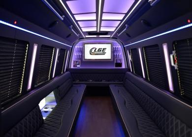Denver 18 Passenger Limo Bus Interior