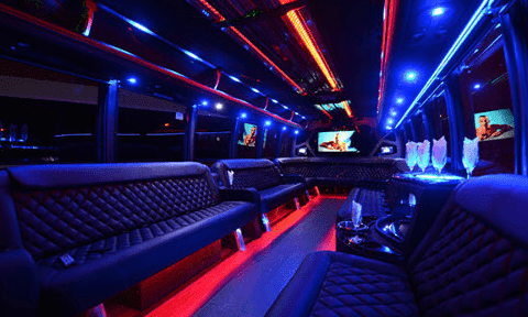 Denver 30 Passenger Party Bus Black Interior