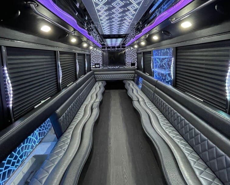 Denver 30 Passenger Party Bus White Interior