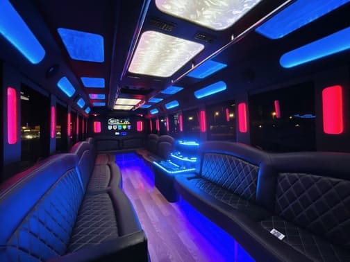 Denver 35 Passenger Party Bus Interior